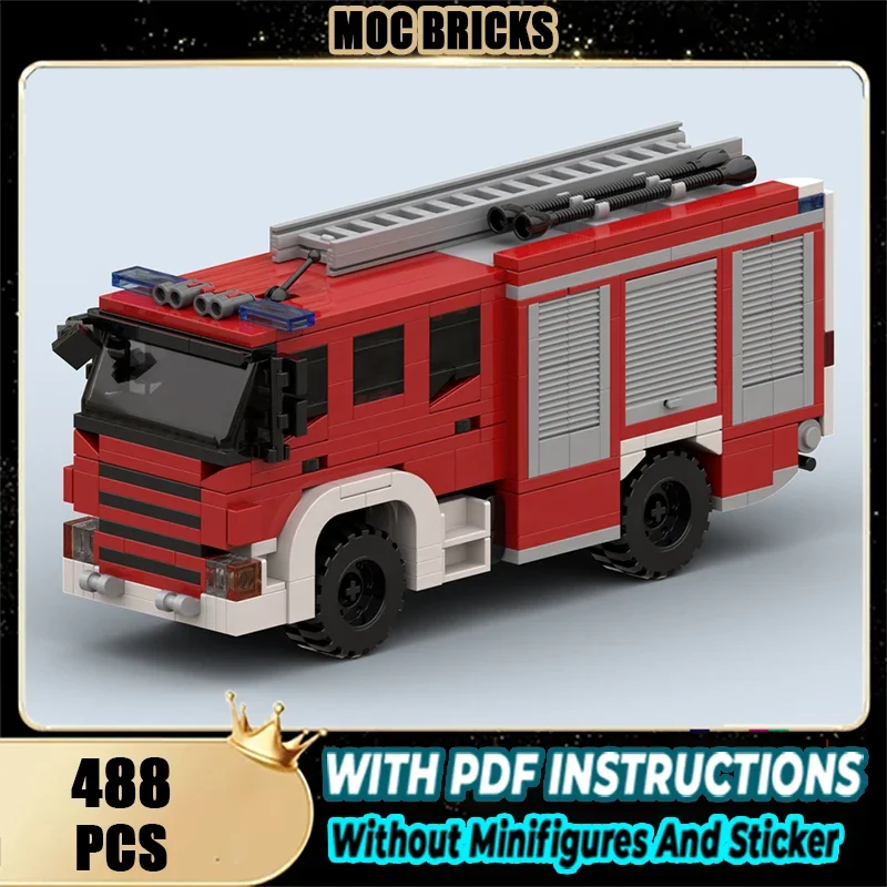 

Moc Building Blocks Немецкая пожарная машина 4x4 Технология Модульные кирпичи Модель Подарки Рождественские игрушки Наборы «сделай сам» Сборка!