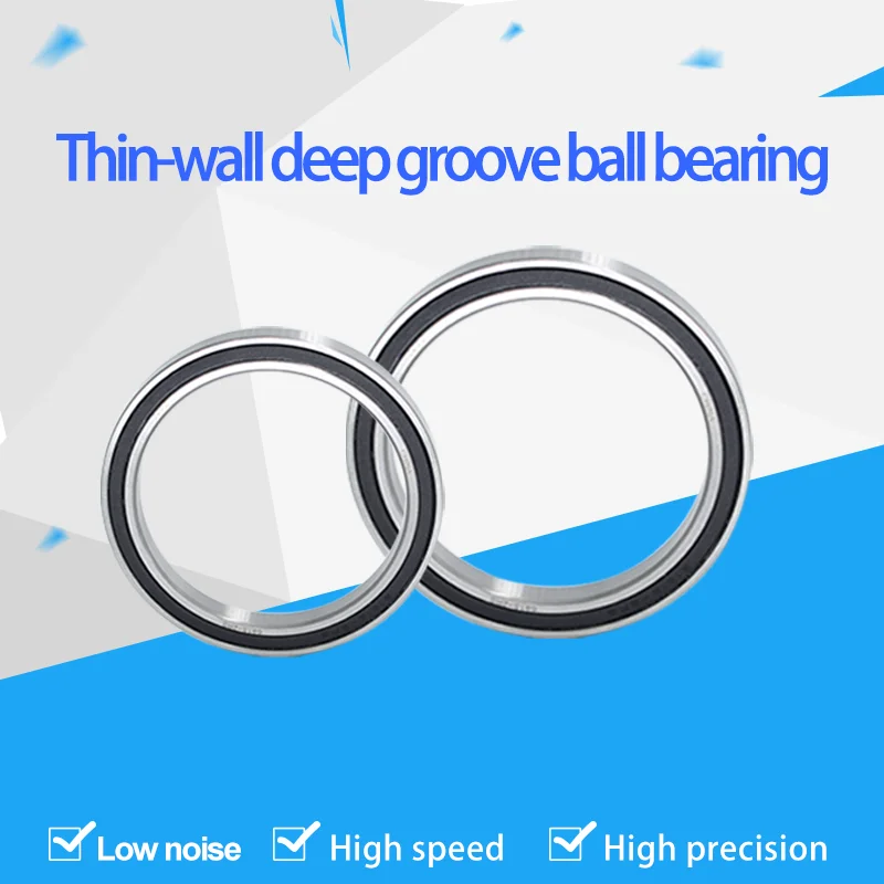 1 PC Deep ball thin wall bearing 6706-2RS 61706-2RS inner diameter 30 outer diameter 37 height 4mm rubber cover.