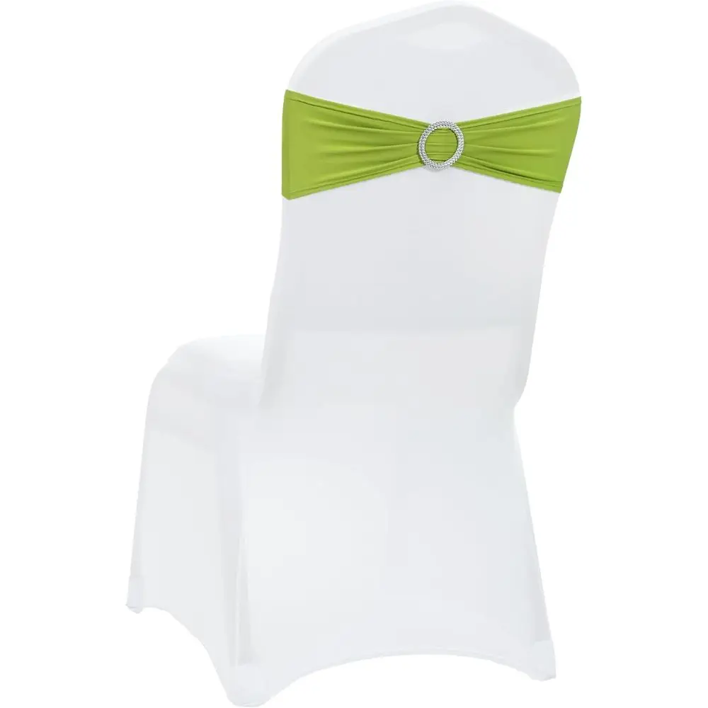

Elastic Chair Sashes with Silver Buckle for Banquet, Wedding, and Party Decorations, 300 Pieces