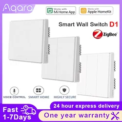 Aqara Smart Switch D1 Zigbee Wireless Light Switch 3 Button Key with Neutral Voice Control for Xiaomi Mijia Mi Home HomeKit APP