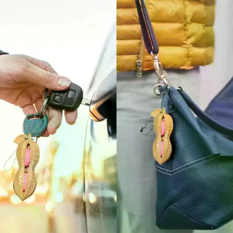 Fingertip Toy Soft And Cute Edamame Keychain Stress-relieving Squeezing Pea Adorable Stress-relieving Toy
