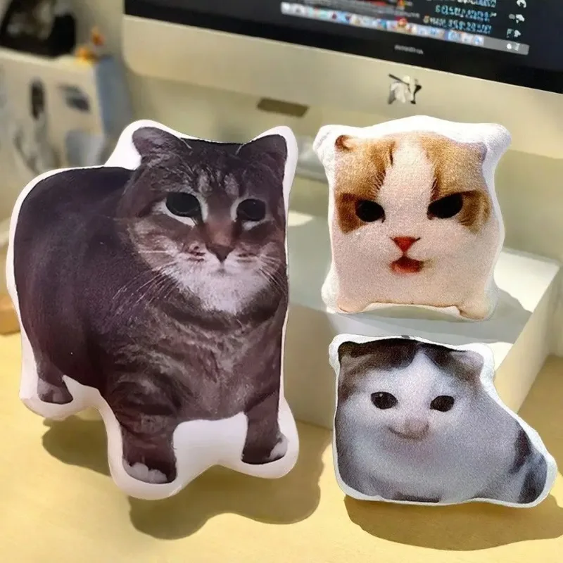 Funny Meme Cute Rotating Cat Keychain Oiiai Sounder Keyring Pendant Plush Cartoon Kitten Bag Pendant Gift for Backpacks Car Key
