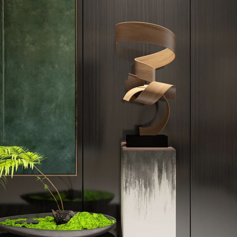 Simple modern abstract figure art sculpture ornament porch wine cabinet Italian minimalist decoration soft decoration high sense