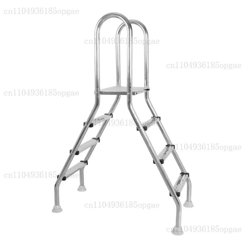 Steps Double Side Ladder for Above Ground Outdoor Swim Pool Stainless Steel Pool Ladder