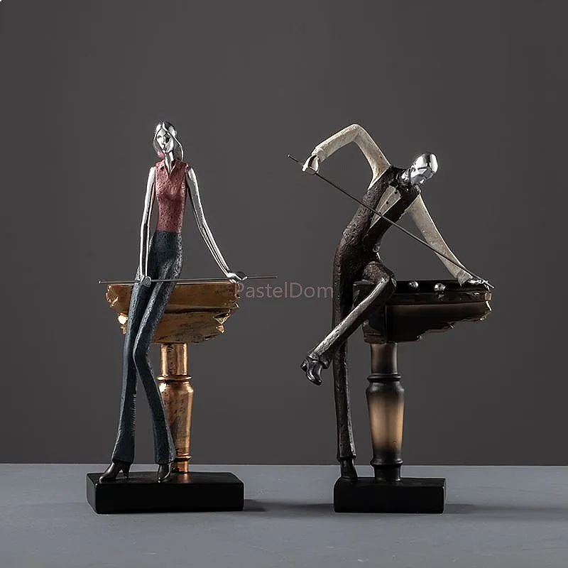 Modern Snooker Billiard Player Figure Statue Ornament Gift Office Desk Decor