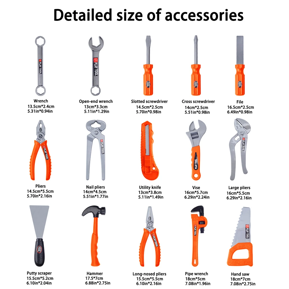 Caixas de ferramentas de simulação infantil, brinquedos de reparo, furadeiras elétricas, aparafusar, dramatização, inteligência, educação precoce, faça você mesmo