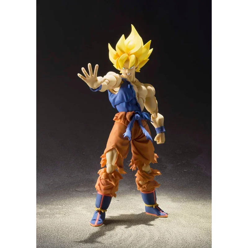 In Stock Original Bandai Dragon Ball Z S.H.Figuarts SHF Super Saiyan Son Gokou Chou Senshi Kakusei Anime Action Figure Model Toy