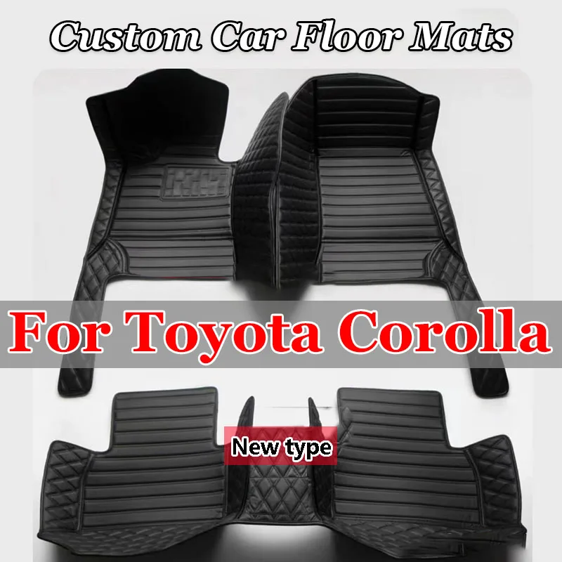 Car Floor Mats For Toyota Corolla X 10th E140 E150 2013 2012 2011 2010 2009 2008 2007 2006 Double Layer Wire Loop Rugs