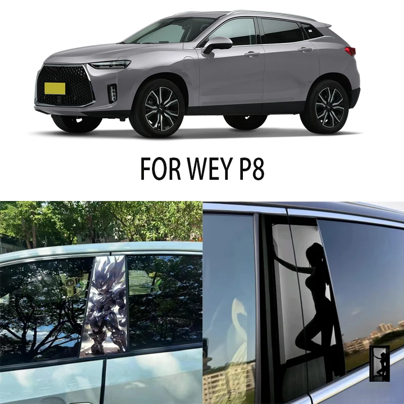 

Door Window Decoration Trims Pillar Posts Stickers Auto Styling For WEY P8 Car accessories