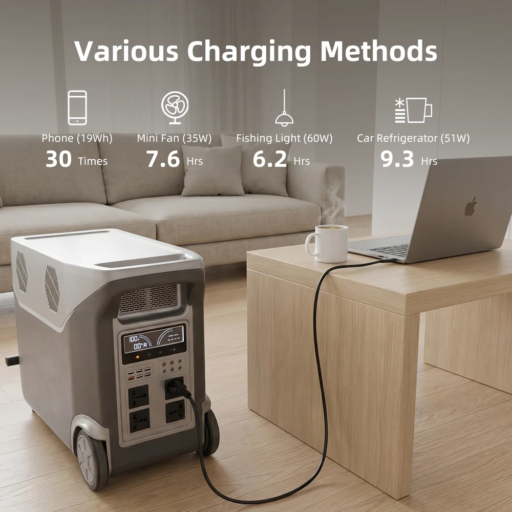 3500W 200Ah LiFePO4 Portable Power Station Solar Generator Ghana Stock