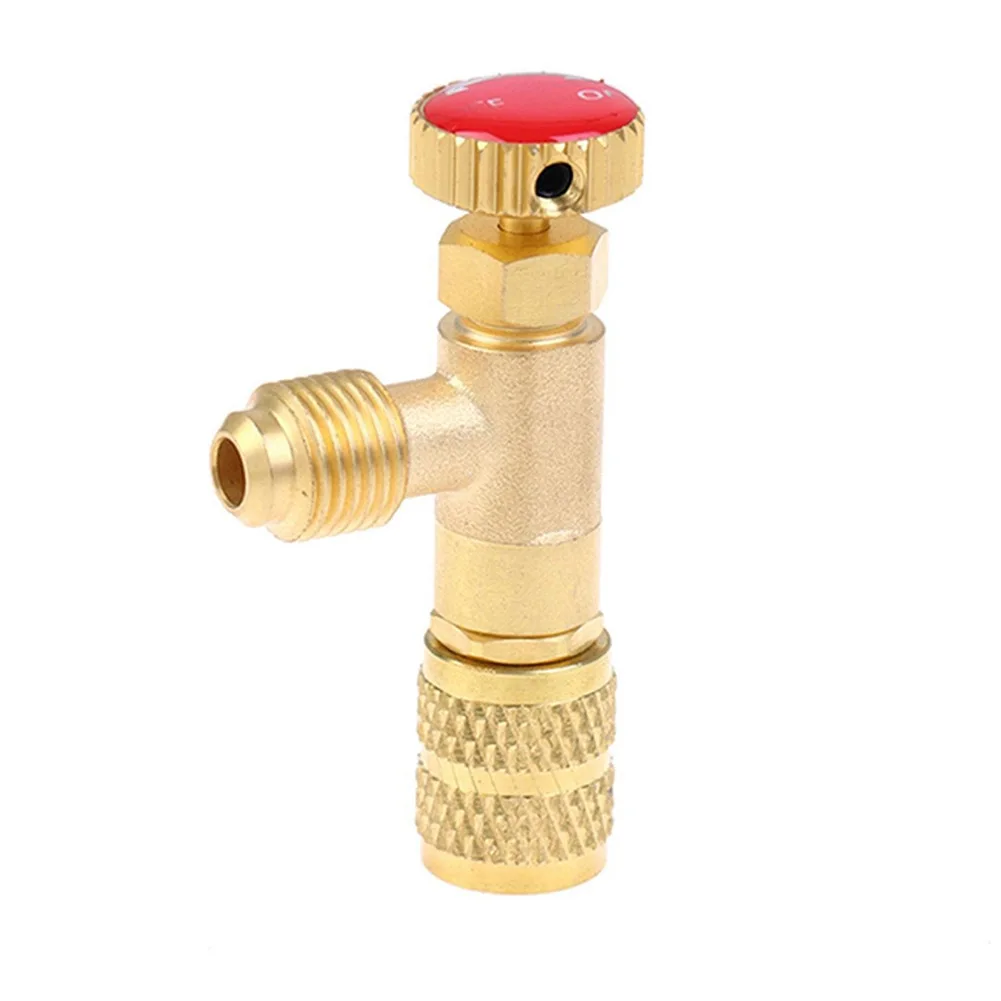 

R410a Адаптер предохранительного клапана Золотой предохранительный клапан Зарядный клапан Подвижный наперсток Холодильный инструмент Станок с ЧПУ