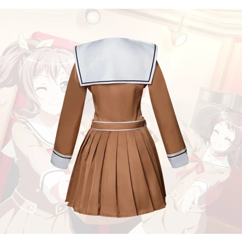 Anime BanG Dream Cosplay Costume Poppin Party Dresses Saya Yamabuki Sets Sailor Suit Toyama Kasumi School Uniform