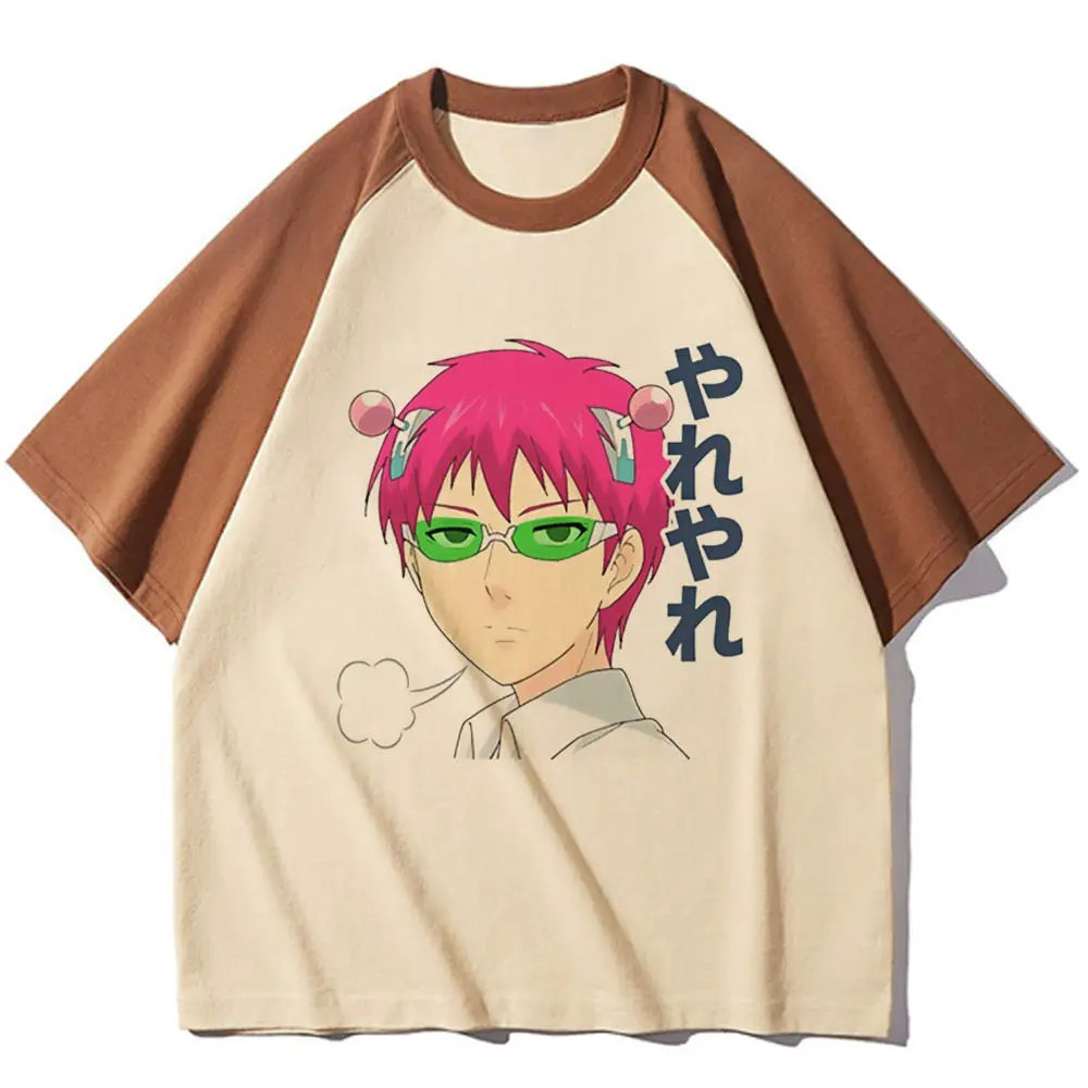 Saiki k tshirt girl Gothic graphic Comfortable Psychedelic tshirt Gothic aesthetic anime Grunge hip hop Retro
