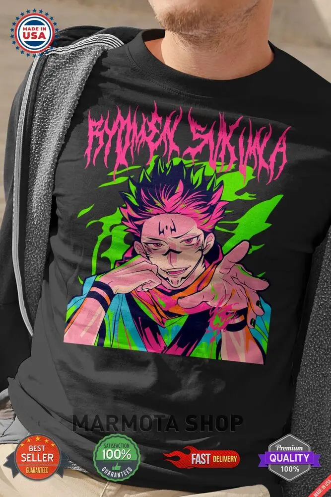 Ryomen Sukuna Jujutsu Kaisen T-Shirt Gojo Satoru Anime Japanese Tee Shirt JJK