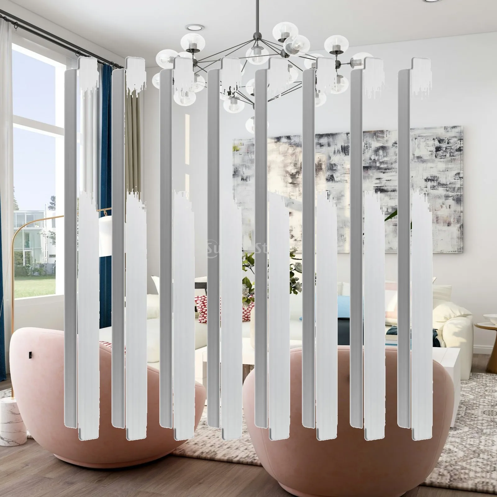 Stainless Steel Table Adapter Bar Set 12 Inch Metal Food Divider Rods for Catering Steam Table Easy Install
