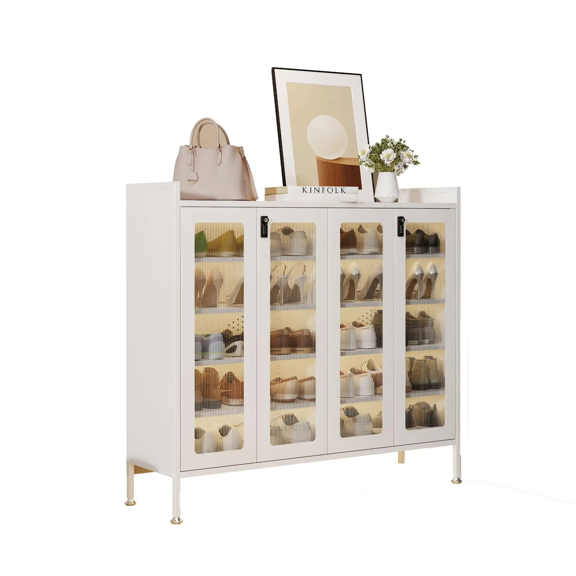 

Steel, large capacity, shoe cabinet, household, doorway, multi-layer, shoe rack