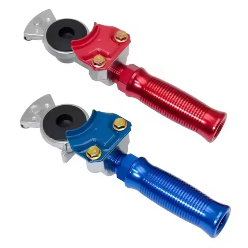 Labor-Saving Red Blue Aluminum Ergonomic transverse stripe Handle Glad Hand Connector for Semi Truck Trailer
