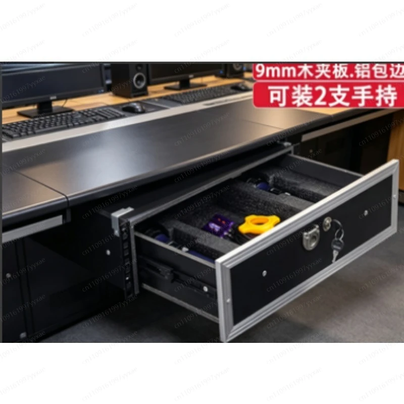 耐衝撃フォームライニング付きヘビーデューティー舞台機材ラック引き出し