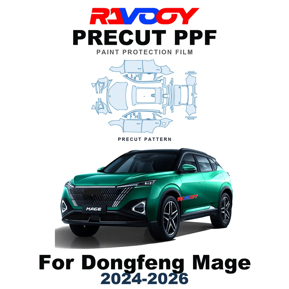Precut PPF For Dongfeng Mage Base 2024-2026 8.5mil TPU Paint Protection Film Hood Bonnet Bumper Headlight Self-Healing Clear Kit