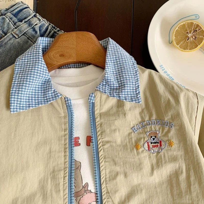 Cappotto da ragazzo Cappotto Giacca Frangivento 2025 Carino Primavera Autunno Cotone Capispalla antivento per adolescenti Taglie forti Abbigliamento per bambini