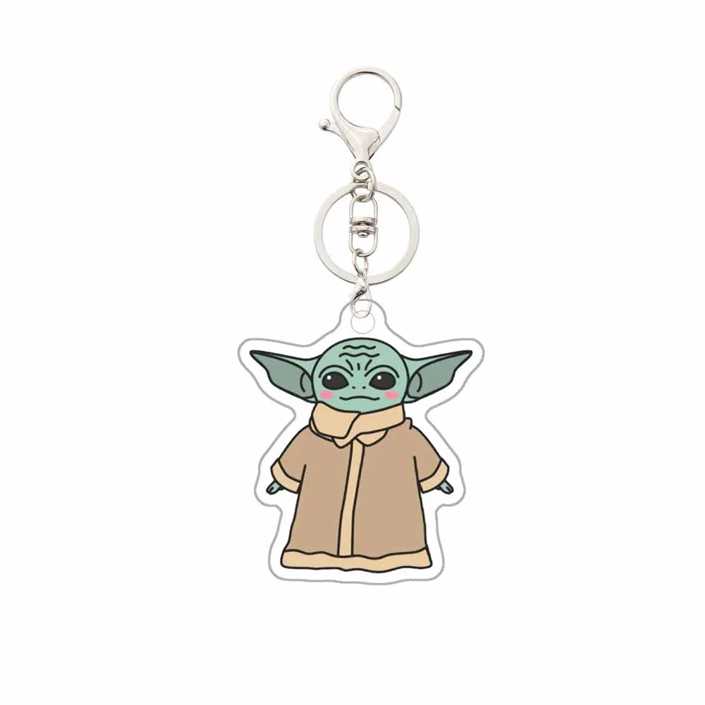 Star Wars The Mandalorian Series Key Chain Carasynthia Dune Kuiil Grogu Yoda Acrylic Keychain Accessories Pendant Decoration