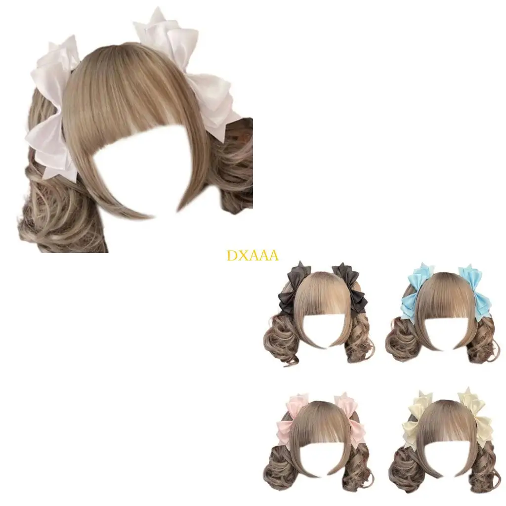 DXAA 1 Paar süße Haarspange mit 3D-Schleifenband, perfekt für Maid-Cosplay-Frisuren