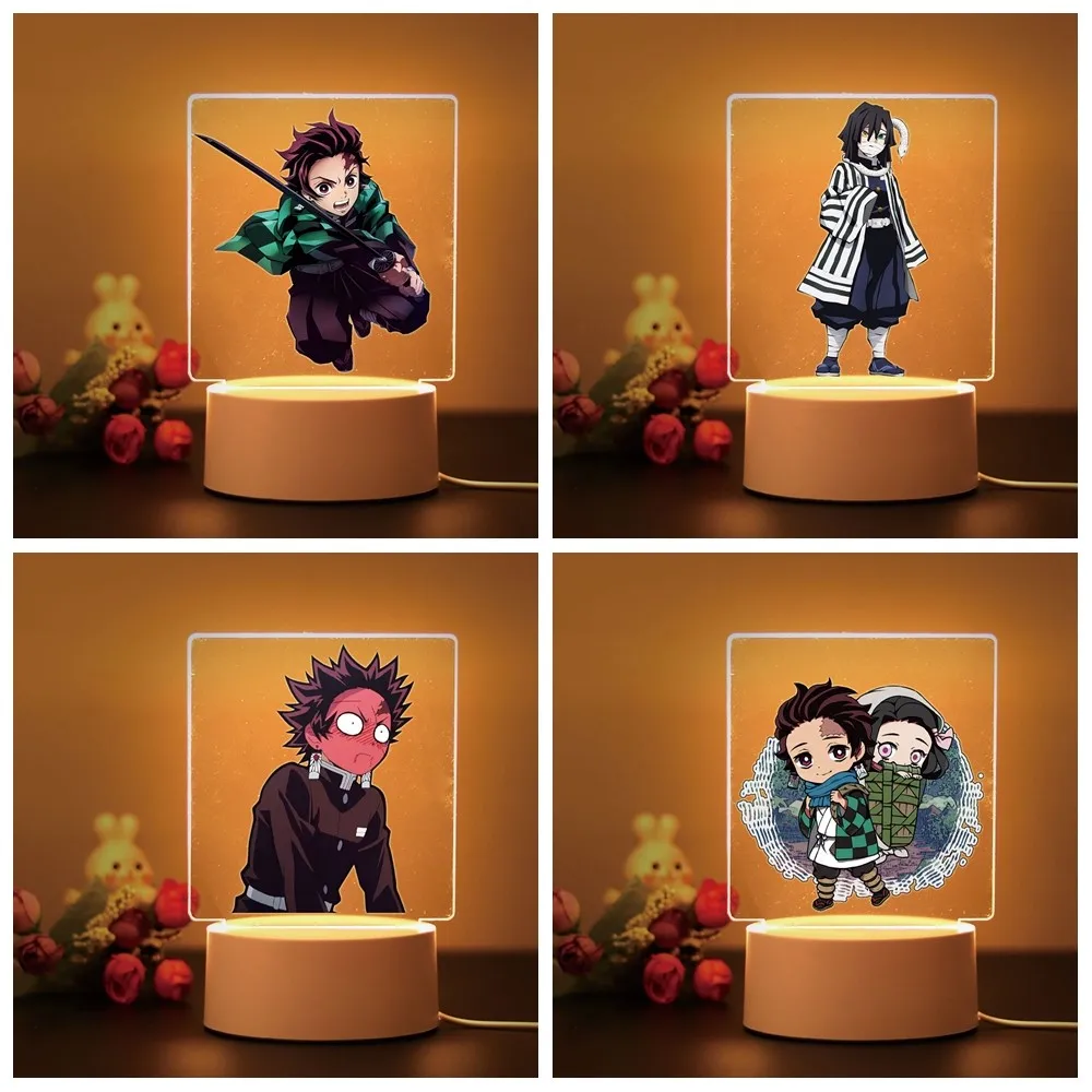 

1 pc hot Anime characters 3d Illusion Acrylic Led for Children's Room Decor the Kids Birthday Gift