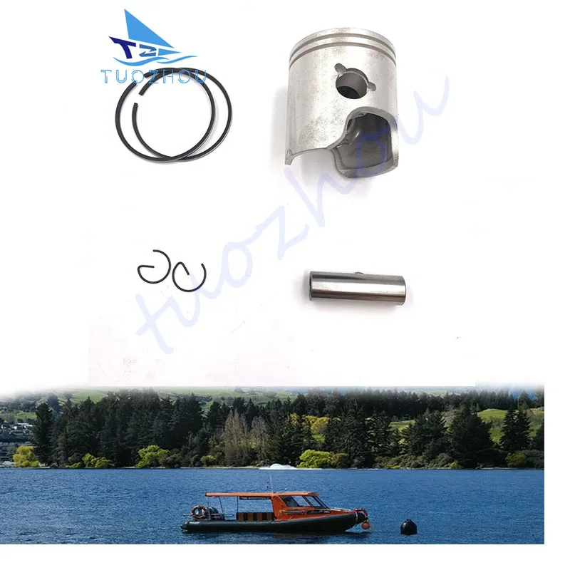 

Поршневой комплект (стандартный) с двумя кольцами для лодочного мотора Yamaha 2-тактный 40 л.с. 50 л.с. 6H4-11631-01-00; 6H4-11631 67 мм.