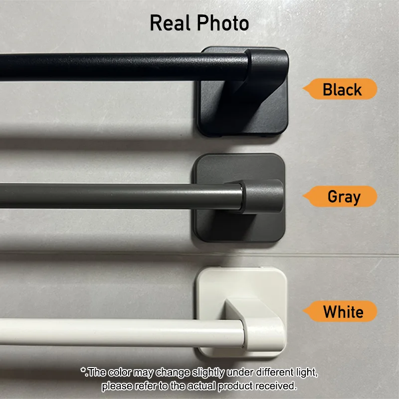 Bathroom Towel Holder Slipper Rack without Drilling Wall Mounted Hanging Towel Shelf Kitchen Shower Room Towel Storage Bar Rail