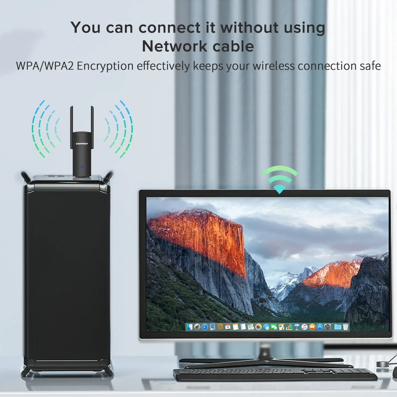 COMFAST 1300Mbps USB Wifi Adapter Dual Band 2.4G/5.8G Ethernet Wi-Fi Dongle External Antenna Wi Fi Receiver Network Card For PC