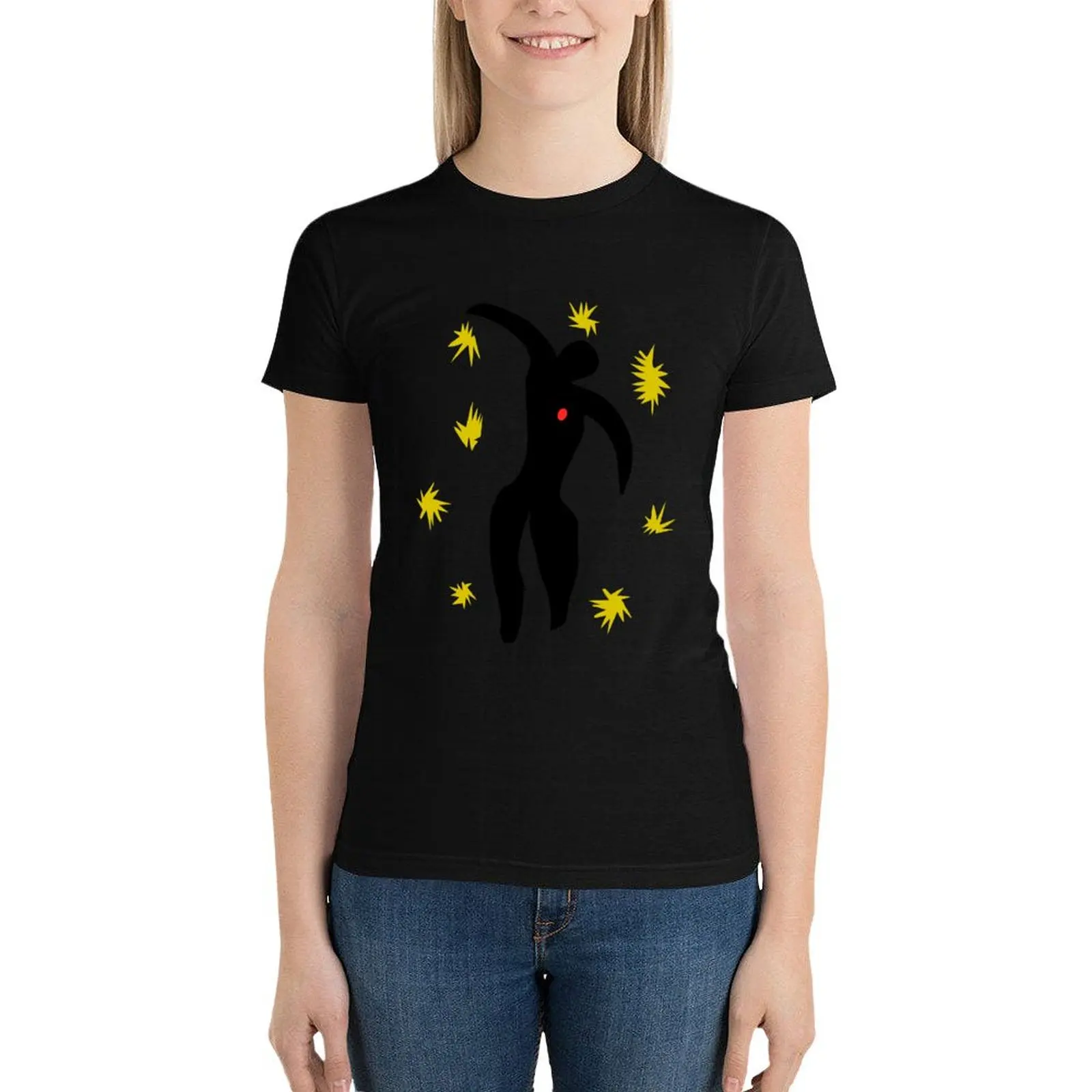 

Matisse Collage Starry Night T-Shirt summer top Short sleeve tee funny Women's t-shirt