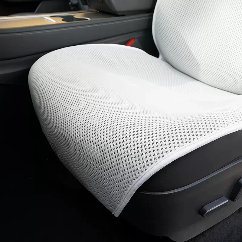 For Tesla Model 3 Y Breathable 3D Ice Silk Car Seat Cover Summer Cooling Pad New Hot Sale Cushion White Interior Accessories