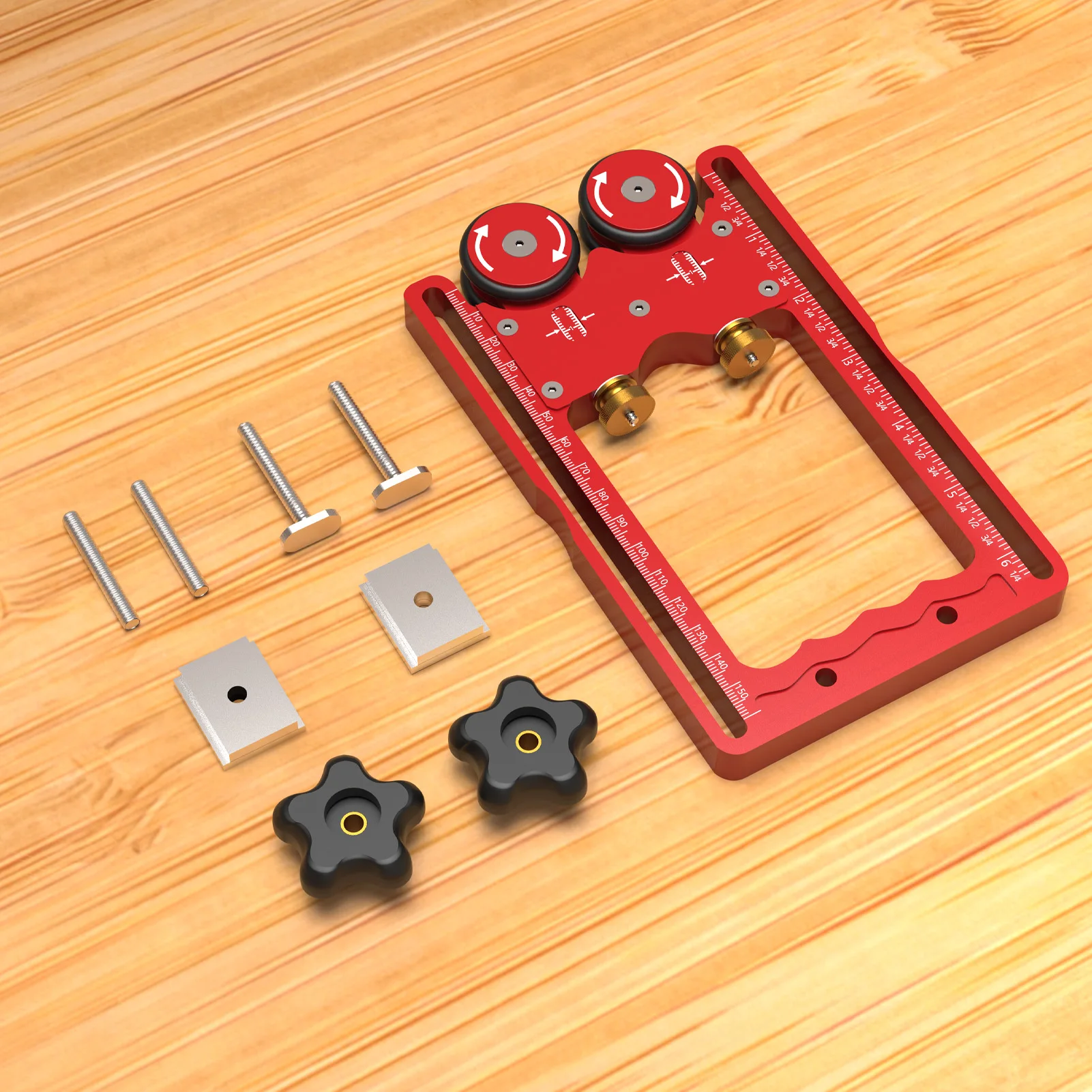 Table Saw Stock Roller Single Way Bearing Double Wheel 160mm Rail Table Saw Feeding Guide Roller for Woodworking Tool