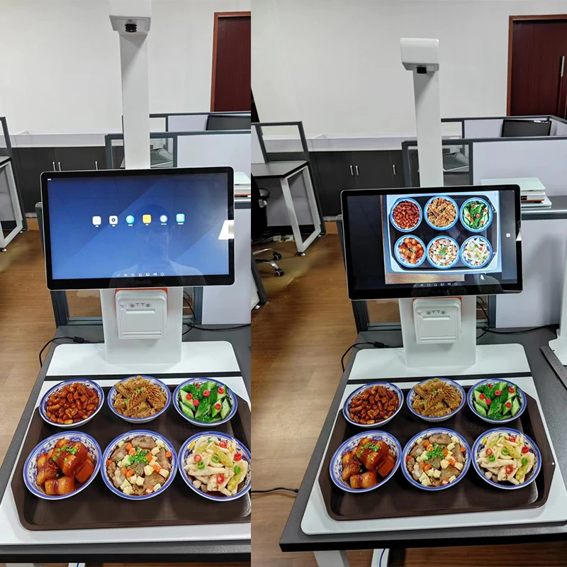 Dual Touch Screen 15.6-Inch POS Scale NFC/WiFi Electronic Barcode Label 58mm Printer Cash Register Weighing POS Terminal
