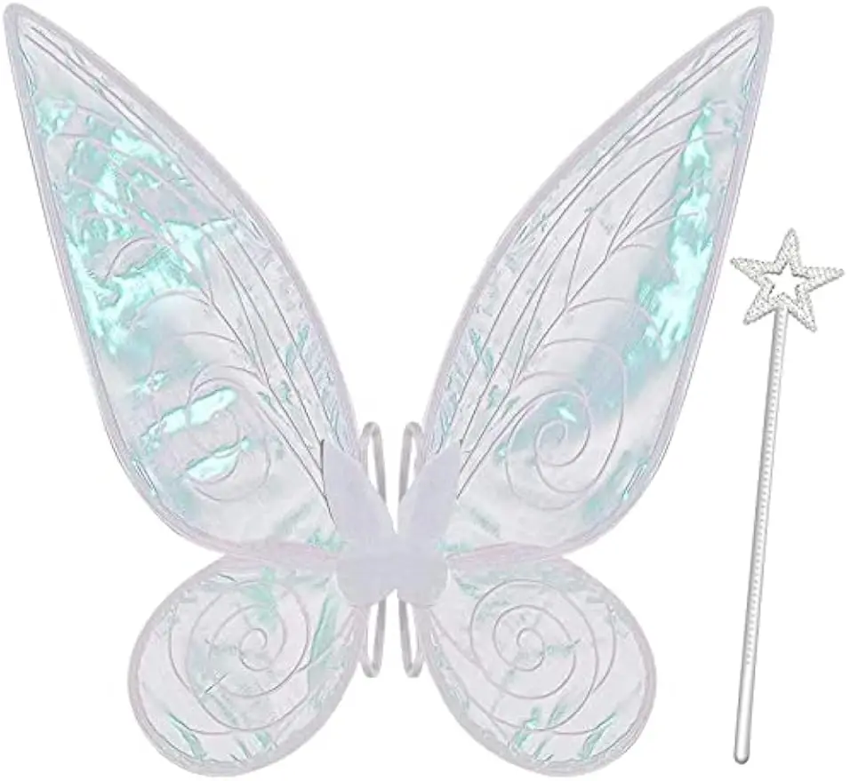 Quescu Fairy Wings for Adults,Butterfly Wings for Girls,Angel Wings,Fairy Costume for Women Halloween Dress Up Party Favor