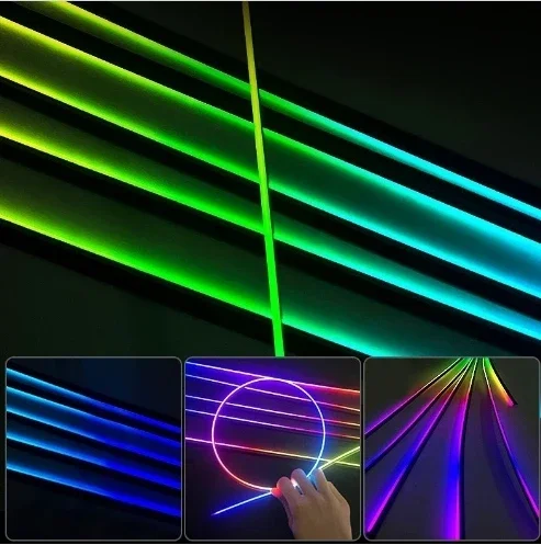 

Автомобильные аксессуары, окружающее освещение автомобиля, внутреннее атмосферное освещение, интерьер автомобиля, светодиодная оптоволоконная симфония, окружающая световая полоса