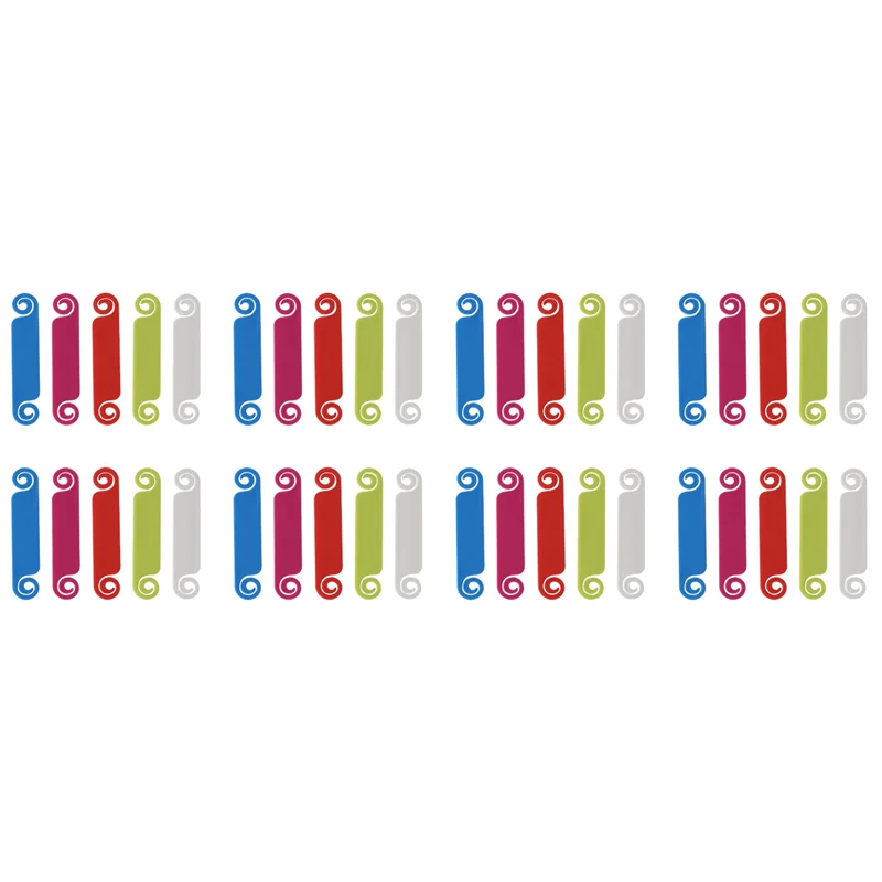 

AEE7-40Pcs Cable Labels Tags For Marking Wires Multicolored Cable Management Labels Clip Cord Cable Identification Marking