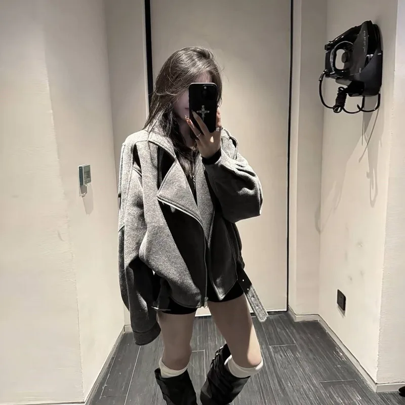 

Корейская версия высококачественного серого короткого шерстяного женского пальто со свободным силуэтом, темперамент 202, осенне-зимняя новая коллекция