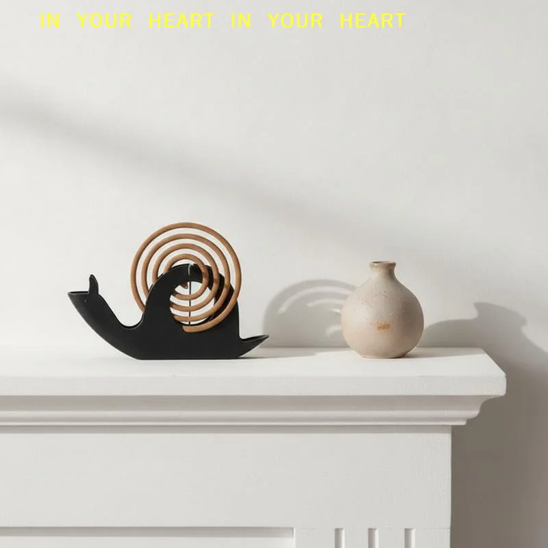 【X】Snail Shaped Mosquito Coil Holder Detachable Ash Catcher Anti-scald Fireproof Coil Stand for Backyard Camping Home Use