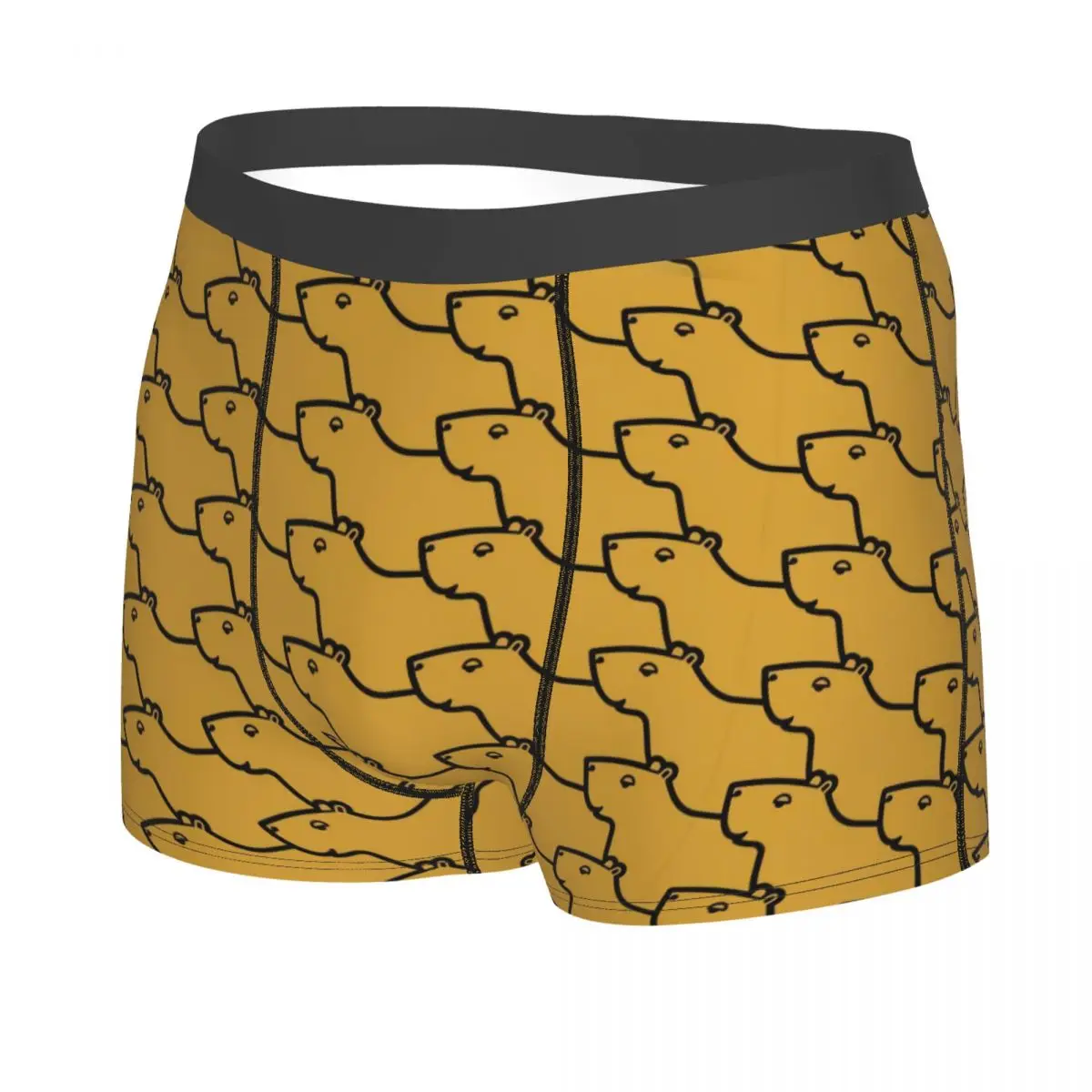 Custom Cool Capybara Pattern Guinea Pig Boxers Shorts Panties Men's Underpants Breathable Briefs Underwear