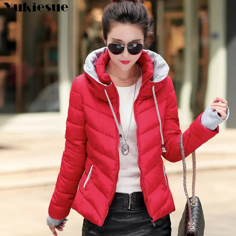 clothes Winter XXXL Jacket Women hooded Solid Color Short Female Coat Parka Outwear For Women Jaqueta Feminina Inverno