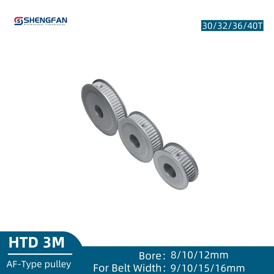 HTD 3M 30T 32T 36T 40Teeth Timing Pulley Bore 8mm10mm12mm Belt Width 9mm10mm15mm16mm HTD 3M Synchronous Belt Pulley  3D printer