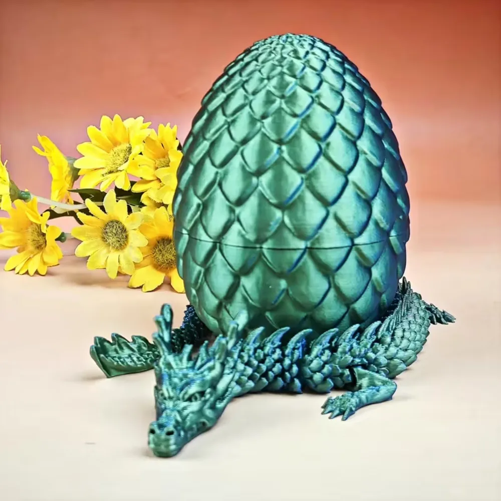 ثلاثية الأبعاد التنين الصيني الصغير مفاجأة البيض المنقولة المشتركة منضدية الديكور تحصيل الهدايا والألعاب المنزل التنين مفصلية #5