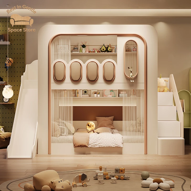 Children's high and low beds, siblings do not interfere with each other, mother and child beds, bunk beds, new upper and
