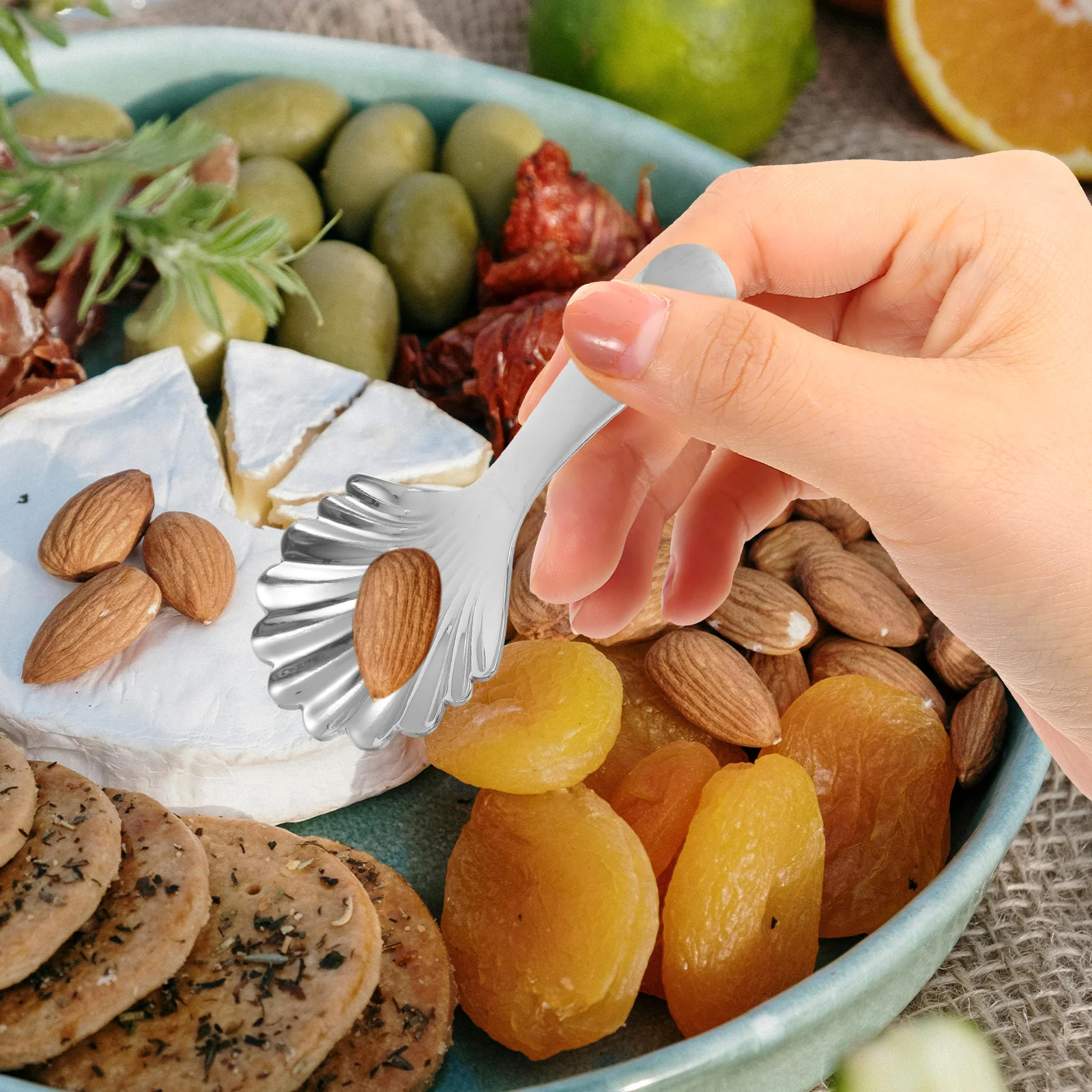 

4Pcs Stainless Steel Shell Spoons Multi-Function Kitchen Home Accessory Ice Cream Coffee Tea Dessert Scoop Dessert Scoop