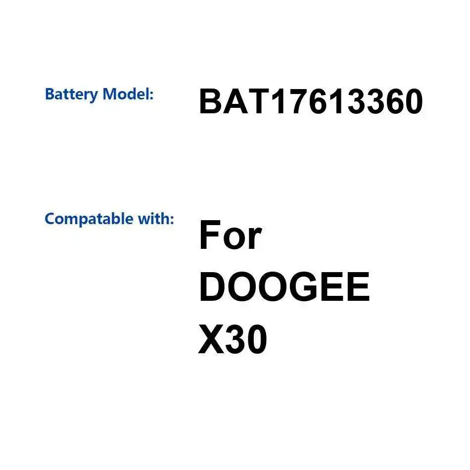 

For Doogee X30 High Capacity BAT17613360 3360Mah Mobile Phone Battery