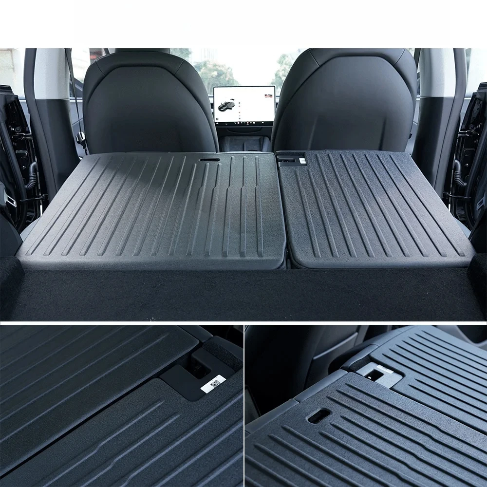 ل تسلا نموذج 3 2024 2025 المرتفعات الحصير البضائع بطانة مقاوم للماء المضادة للانزلاق فرش داخلي للسيارات والشاحنات منصات TPE اليد اليسرى/اليمين المطاط #4