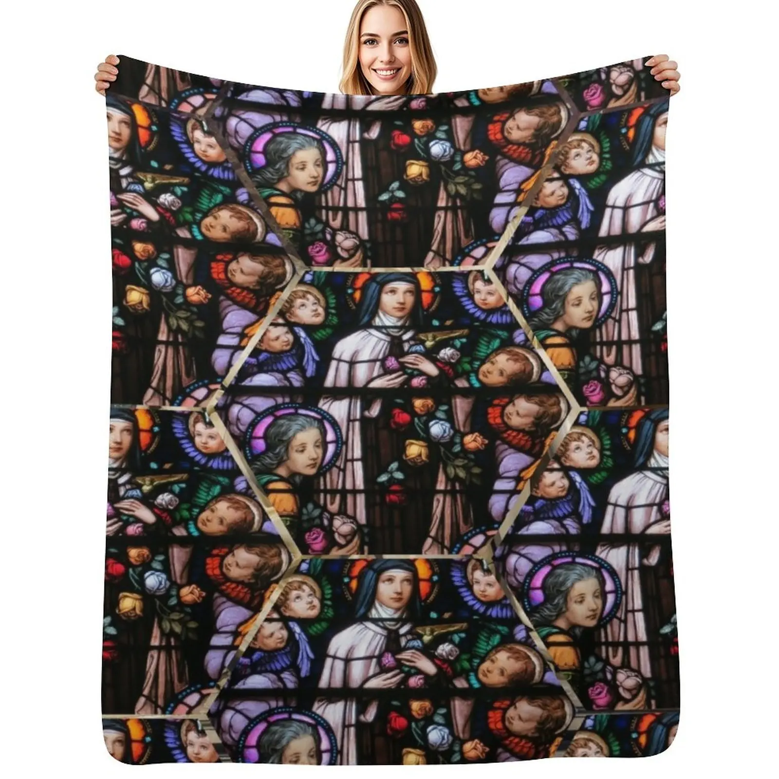 Saint Th??r?¨se of Lisieux Throw Blanket Warm Travel Cute Softest Bed Blankets