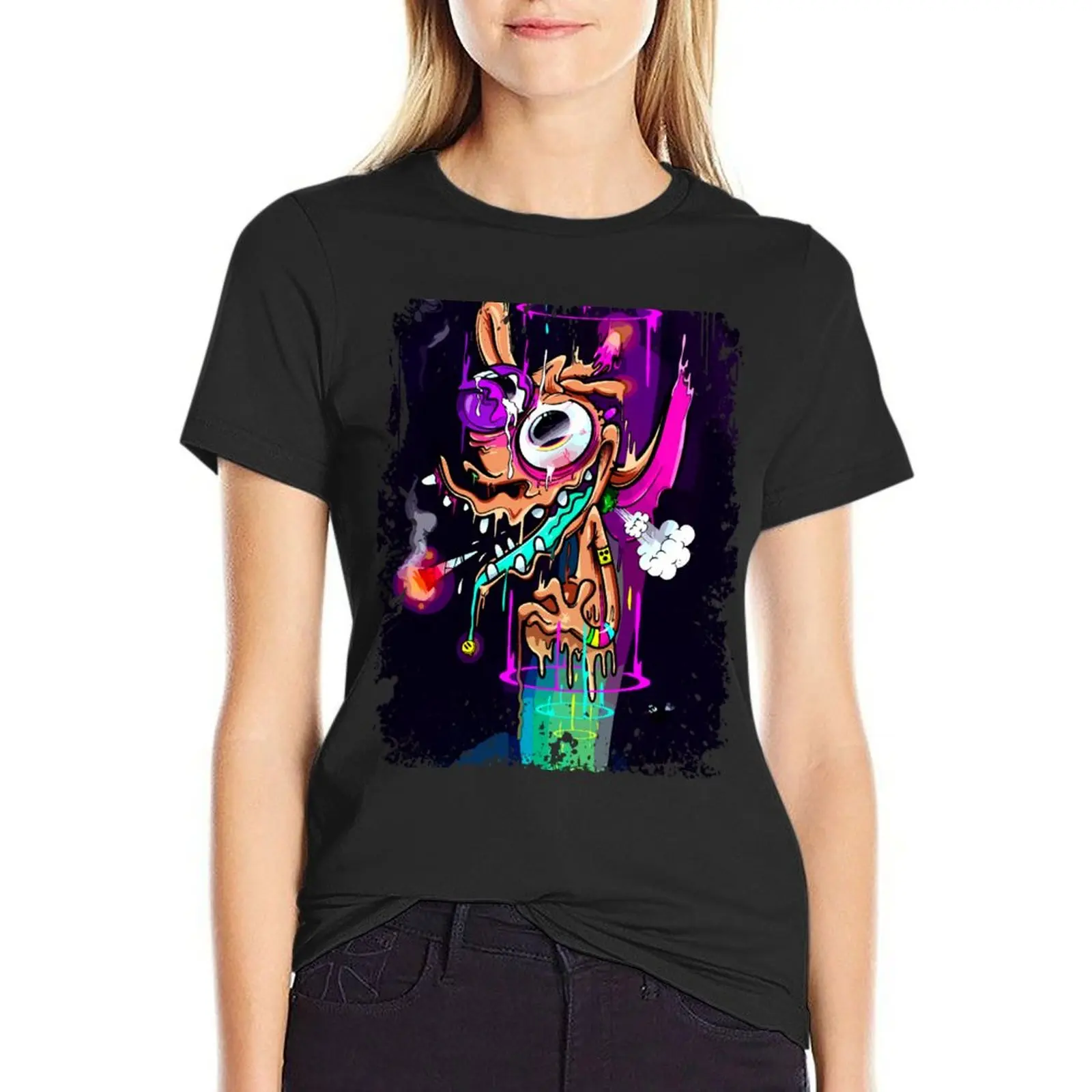 Ren and Stimpy Trippy T-Shirt vintage shirts graphic tees aesthetic clothes oversized t shirts for Women