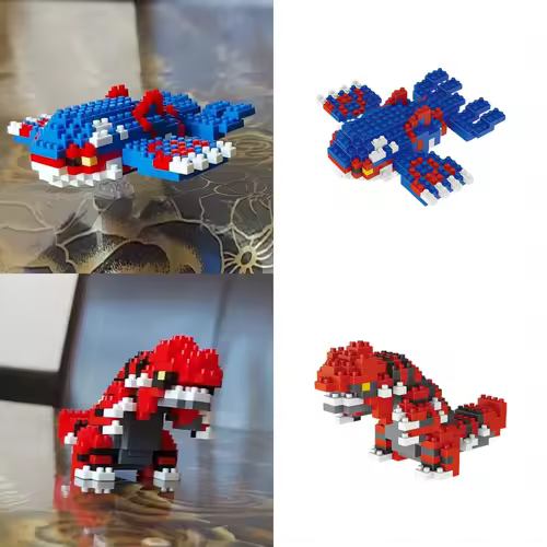 Pokemon Small Blocks Nanoblock Charizard Kyogre Groudon Rayquaza Model Education Graphics Toys for Kids Birthday Gift Toys - Image 6